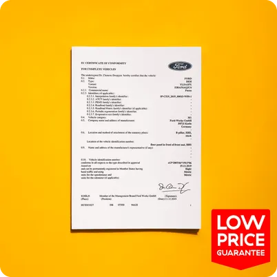 Ford COC | Official Certificate of Conformity for Ford