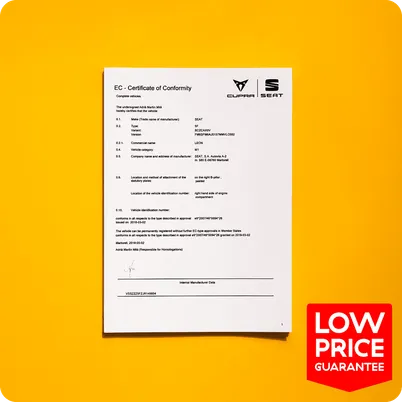 SEAT COC | Official Certificate of Conformity for SEAT