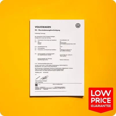 Volkswagen COC | Official Certificate of Conformity for VW