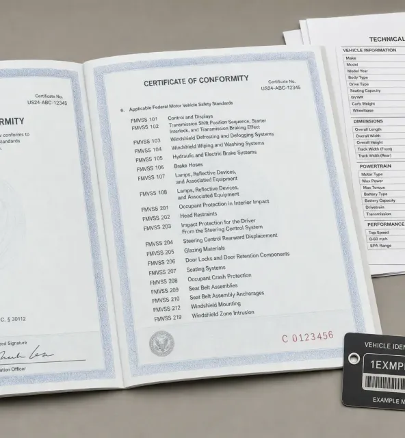 Conformity Certificate Format for Imported Cars